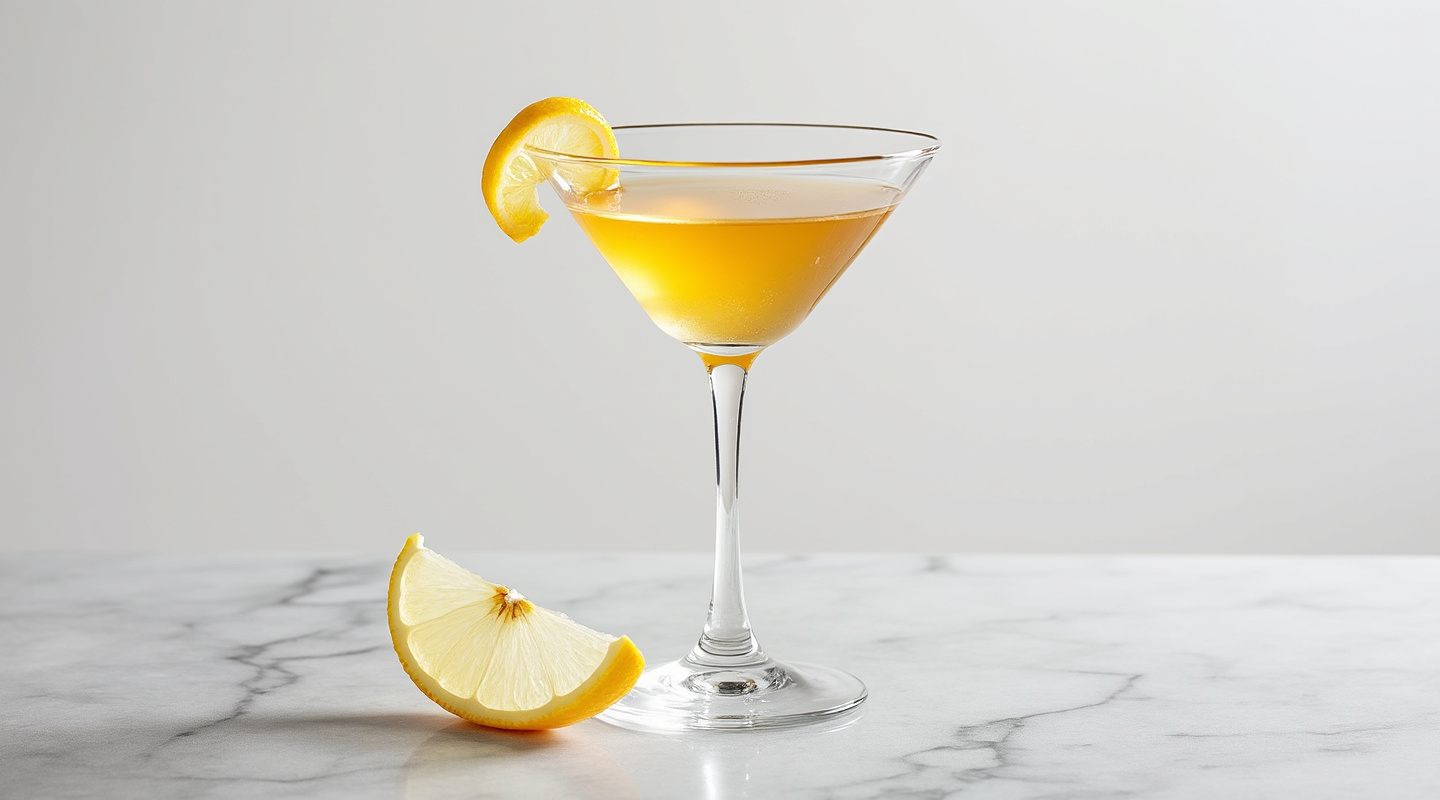 Winter Cocktail in a chilled martini glass