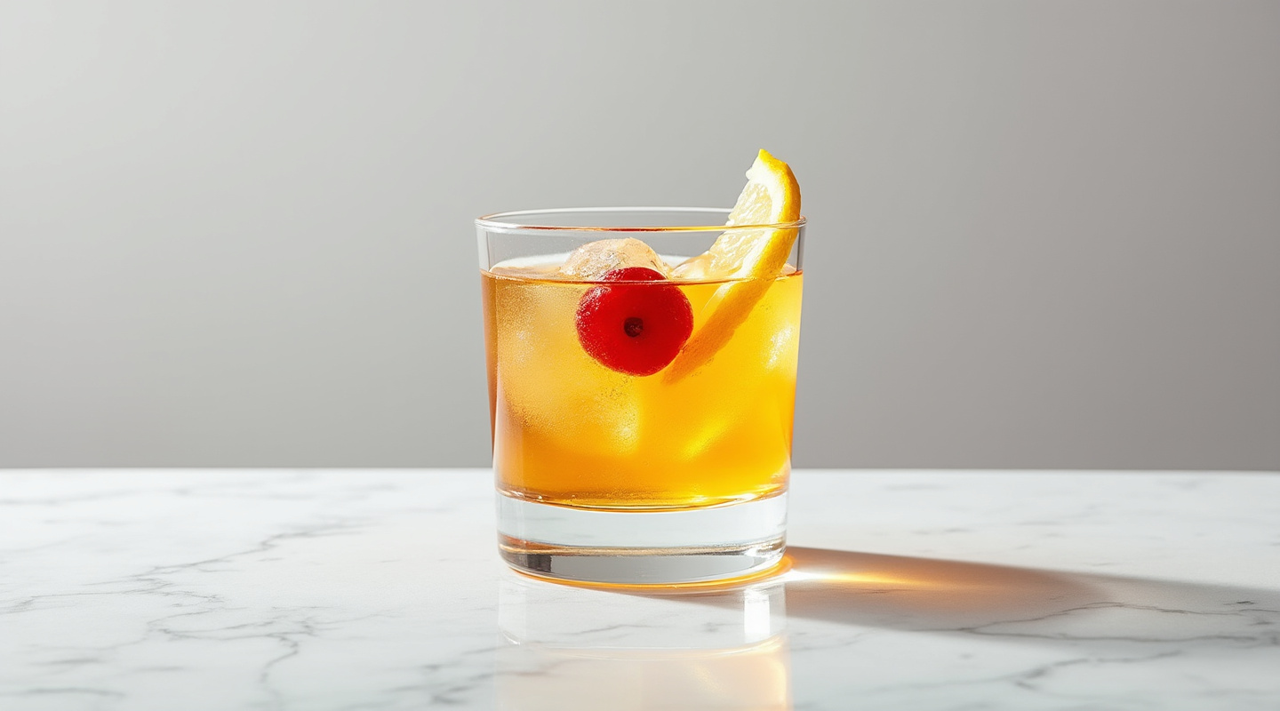 Amber Room Cocktail served in a Coupe glass