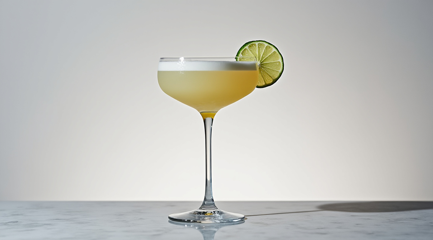 El Coco cocktail in a coupe glass