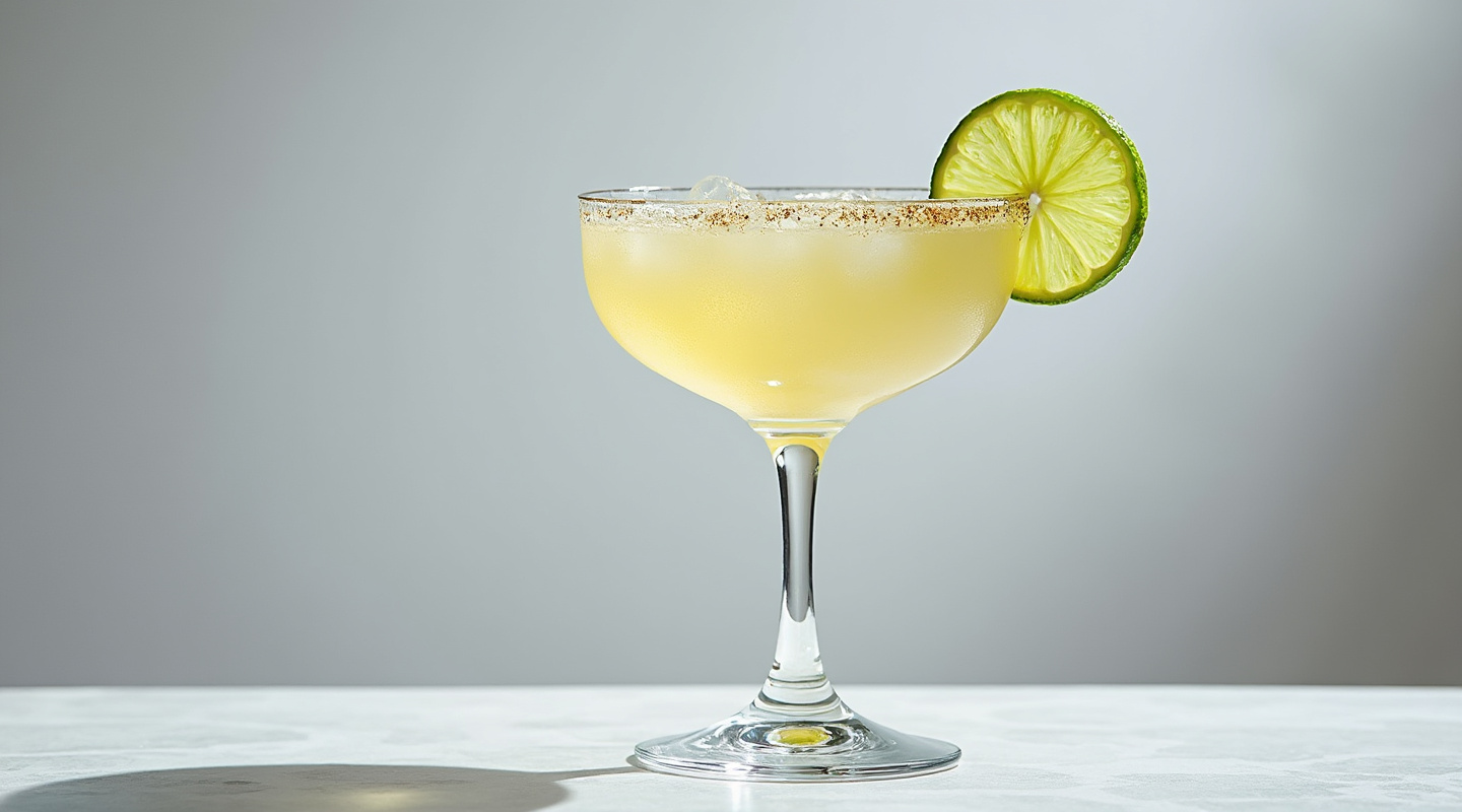 Elixirita cocktail in coupe glass