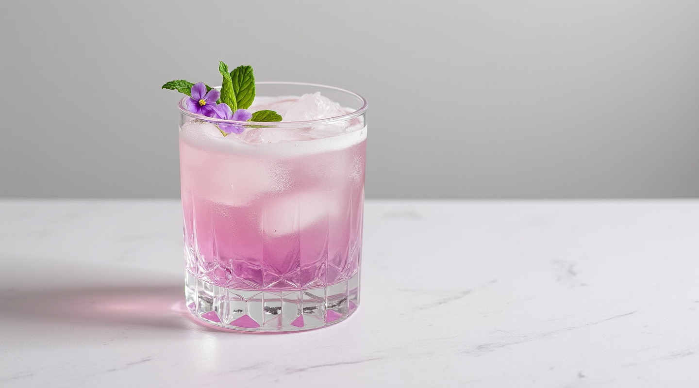 Fizz á la Violette Cocktail