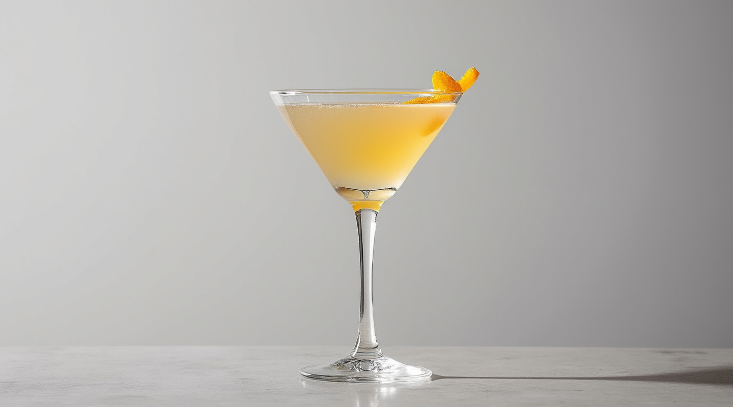 Le Minuit cocktail served in a martini glass