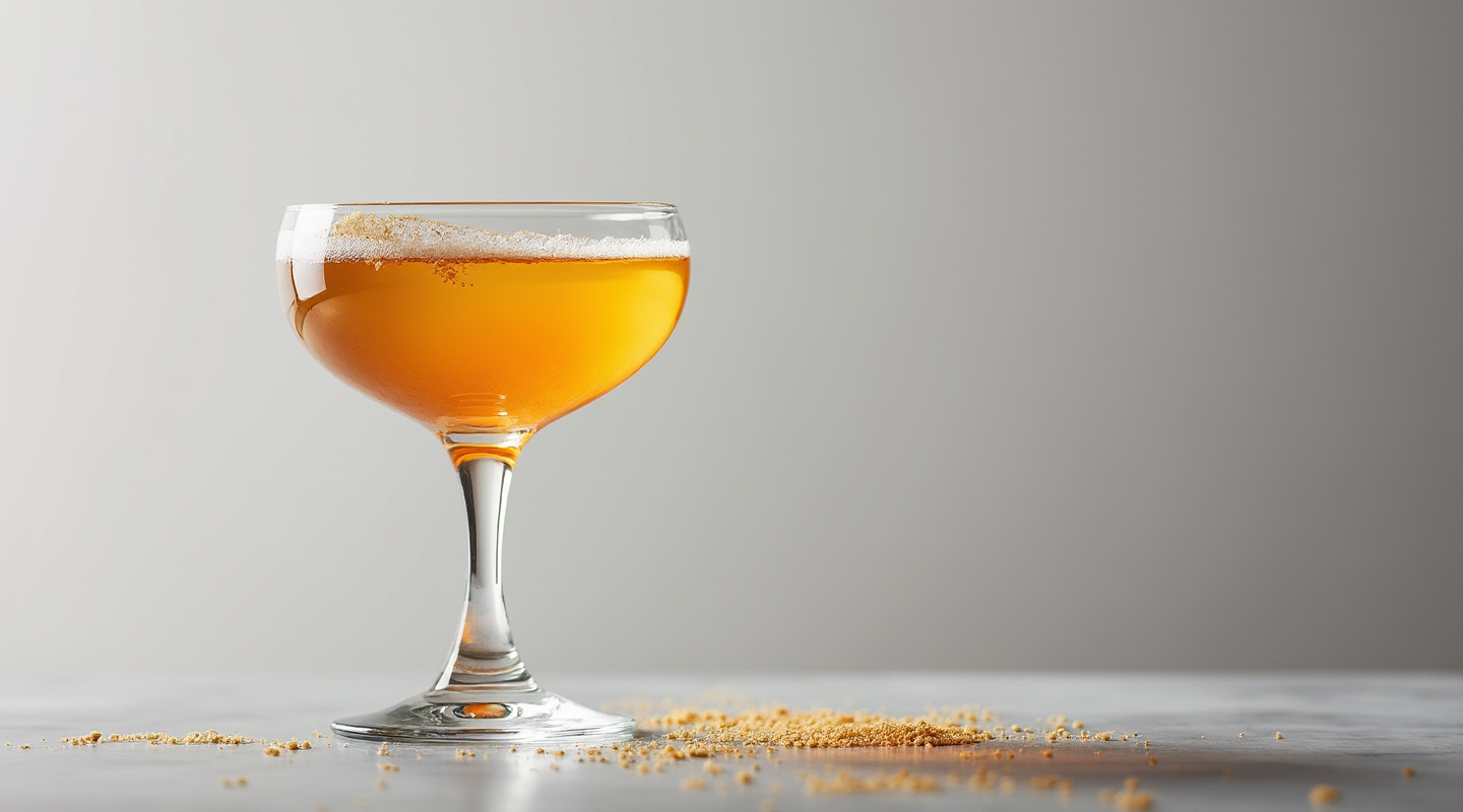 New York Flip cocktail served in a wine glass