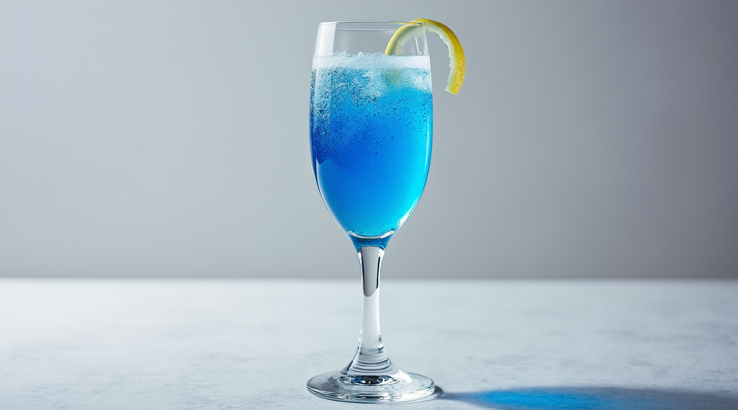 Blue Champagne Cocktail