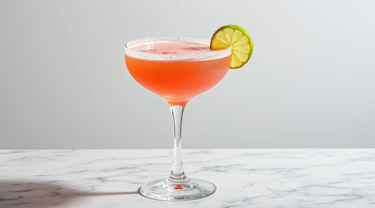 A vibrant Fruit Pastel cocktail served in a martini glass.