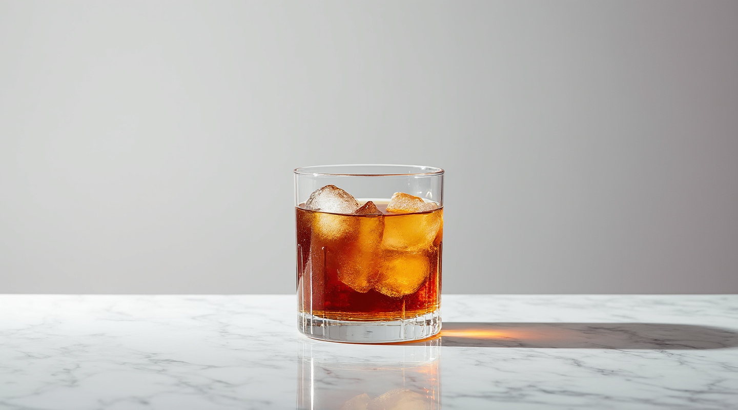 Black Tie cocktail served in an Old-fashioned glass