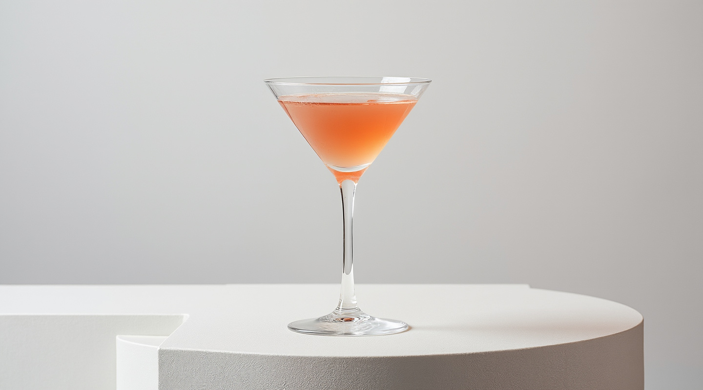 Blush Martini in a glass with a dusting of cinnamon powder
