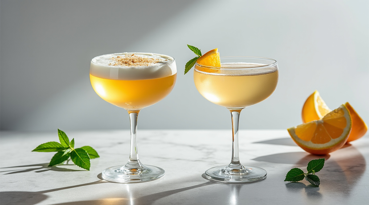 Hollywood cocktail in coupe glass