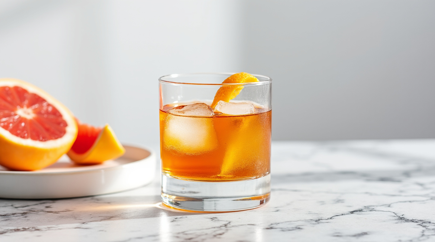 Scotch Point cocktail in an Old-fashioned glass
