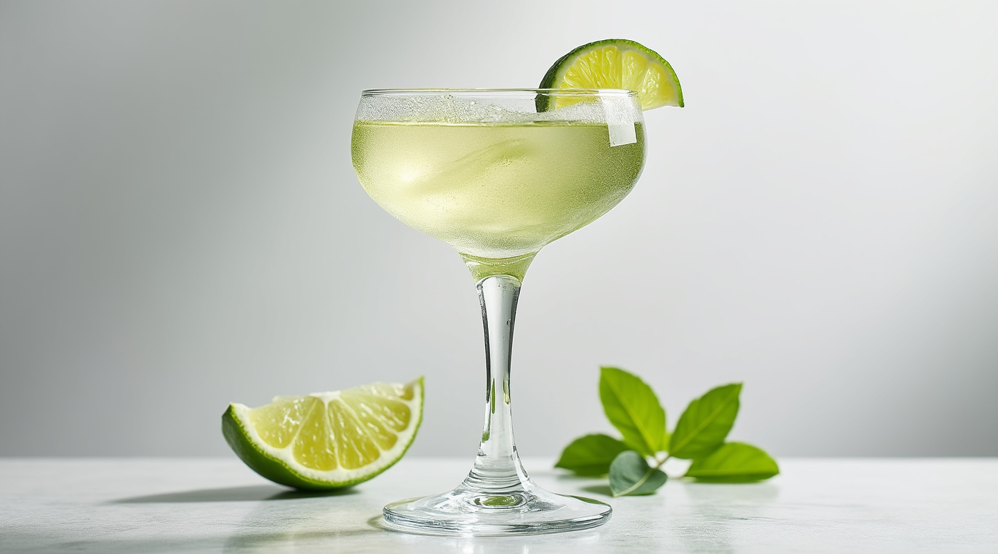 Absinthe Gimlet in a Coupe Glass