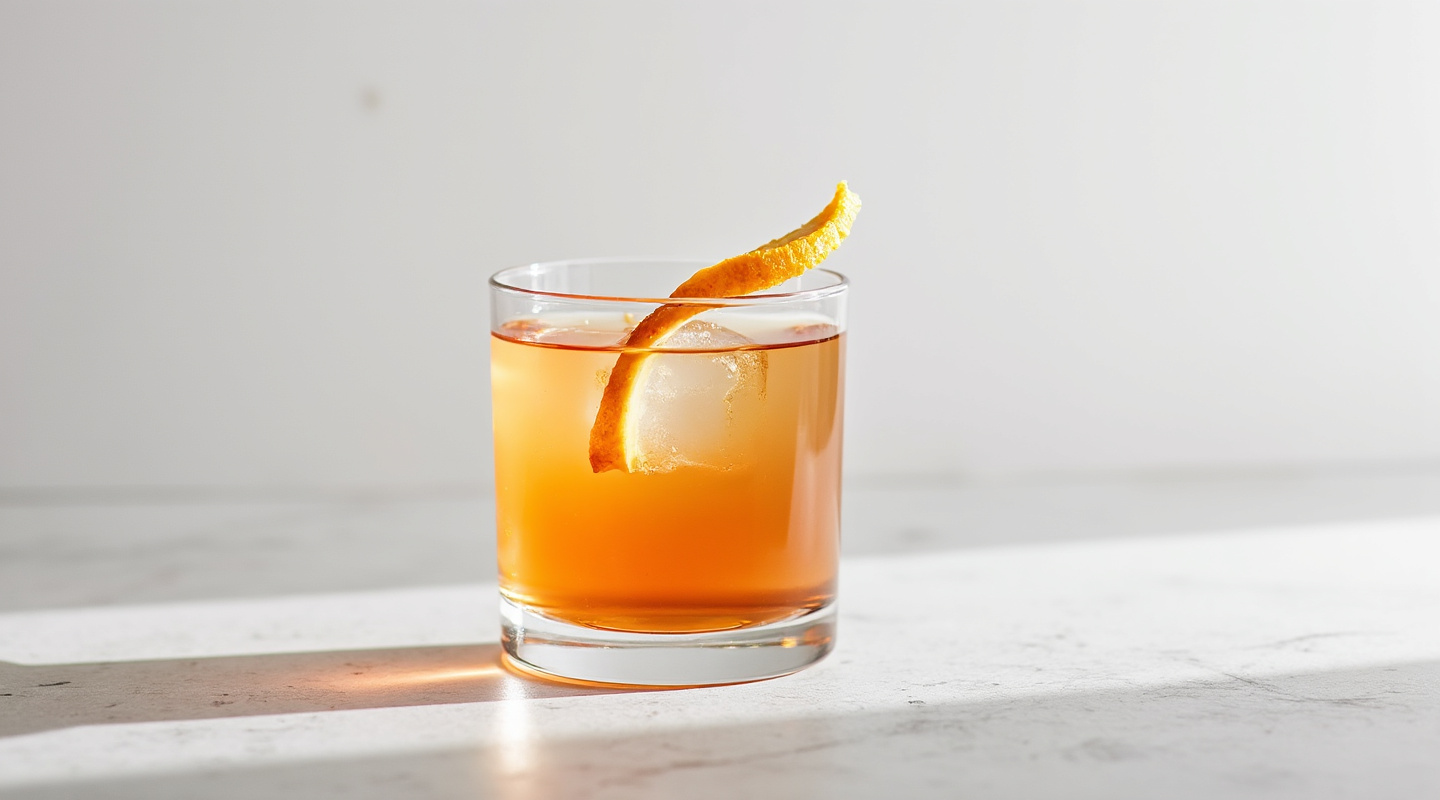 Betsy Ross cocktail in a Nick & Nora glass