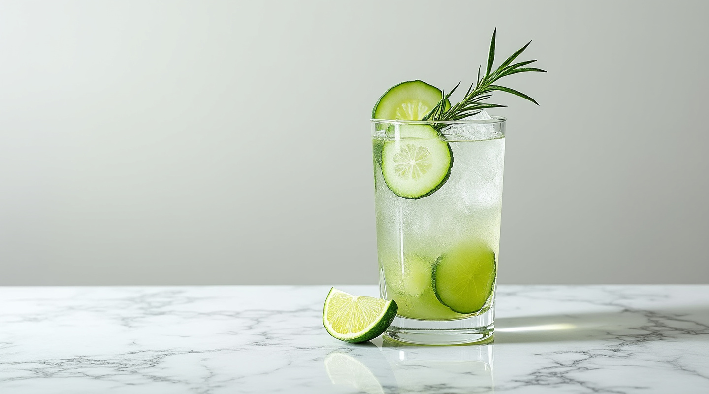 Garden Delight cocktail served in a Collins glass