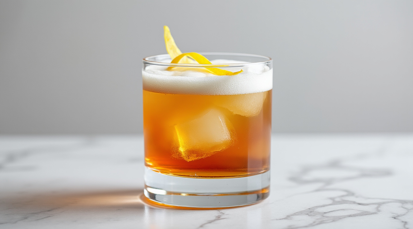 Smoky Whisky Sour Cocktail