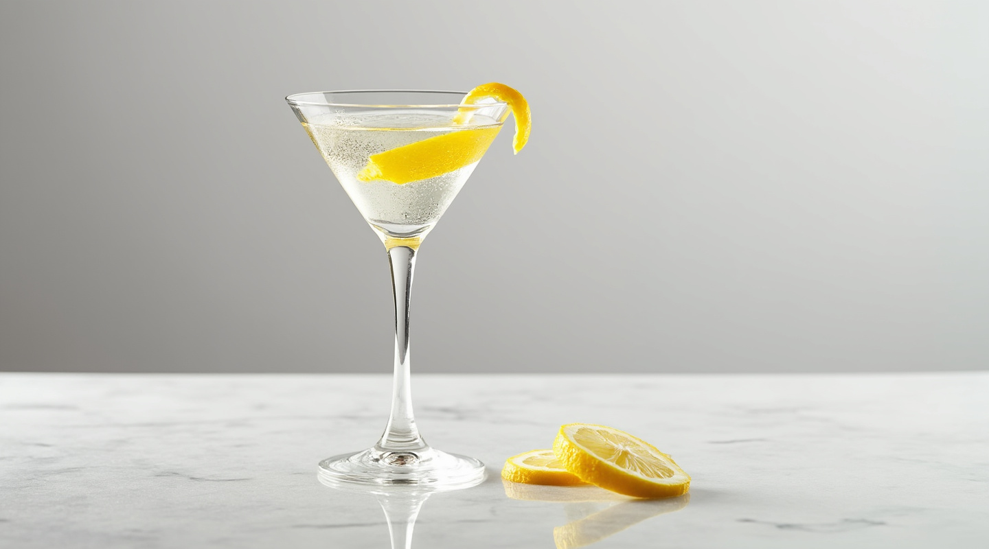 Reverse Vesper Martini in a Martini glass