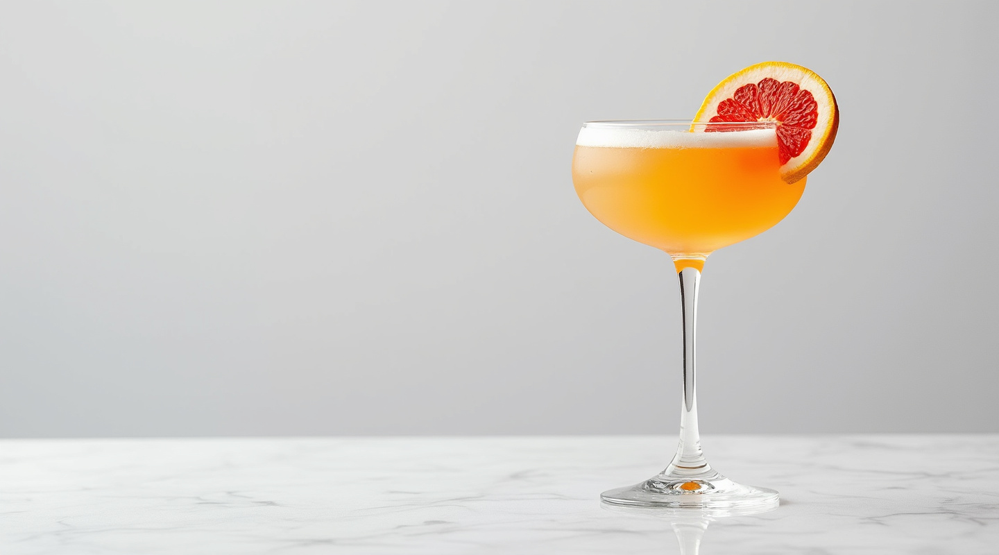 The Saint Cocktail in a Coupe Glass