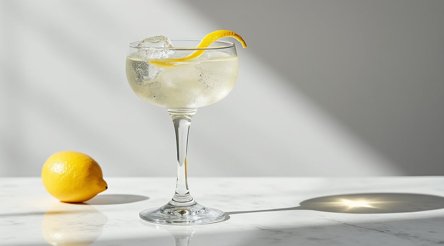 Sacred Martell cocktail in a wine glass