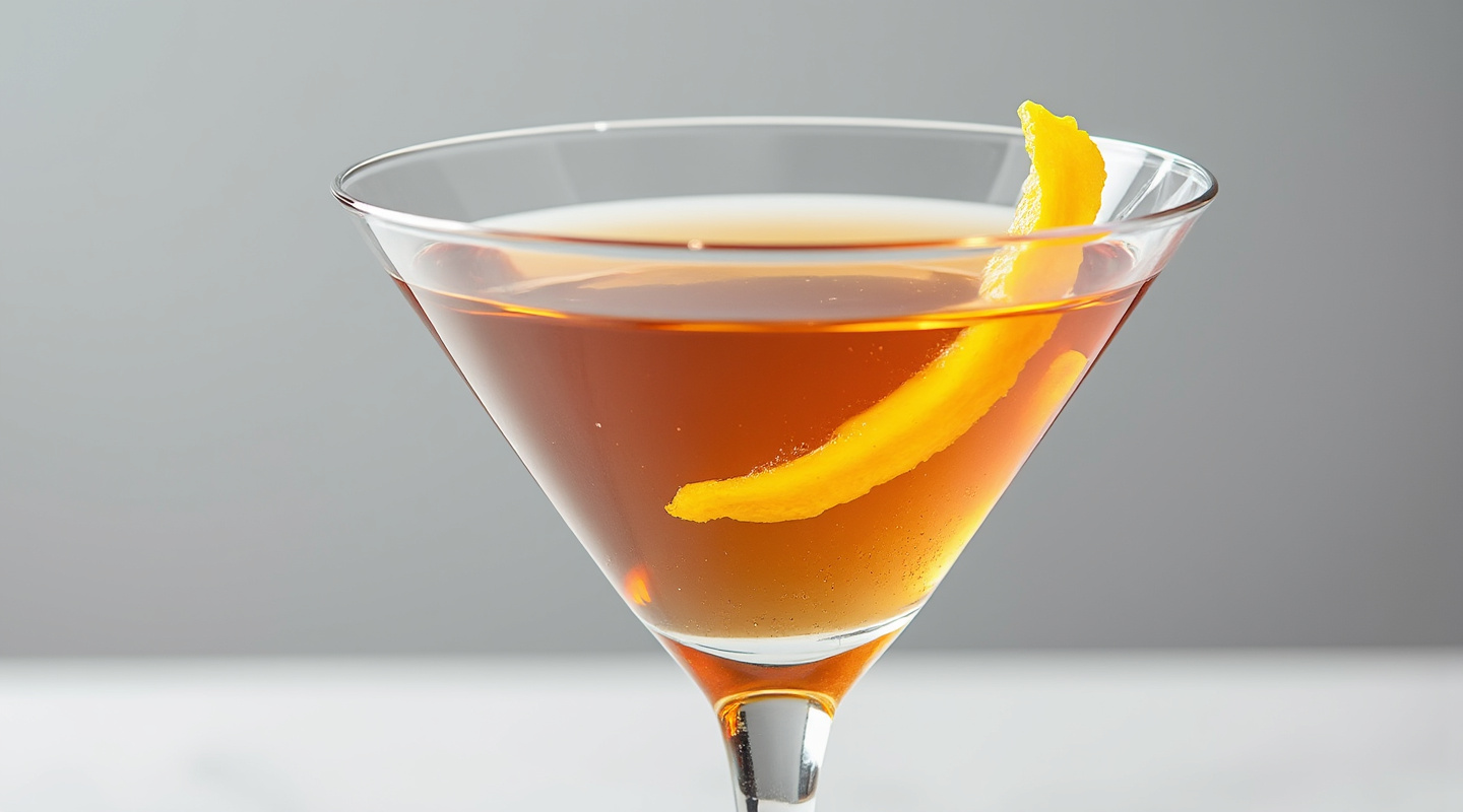 Homely Smoke cocktail in a martini glass