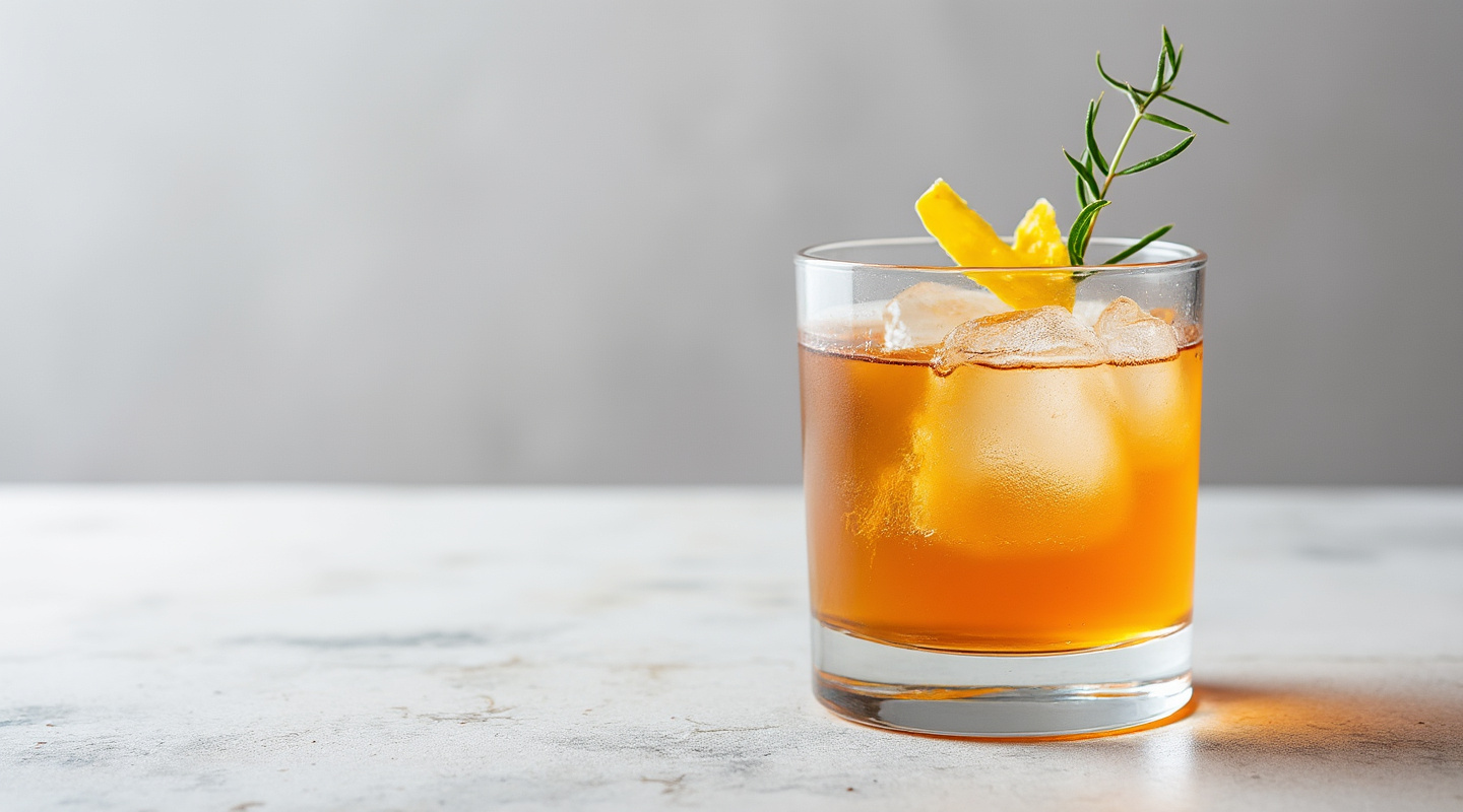 The Burly French Man cocktail in a glass