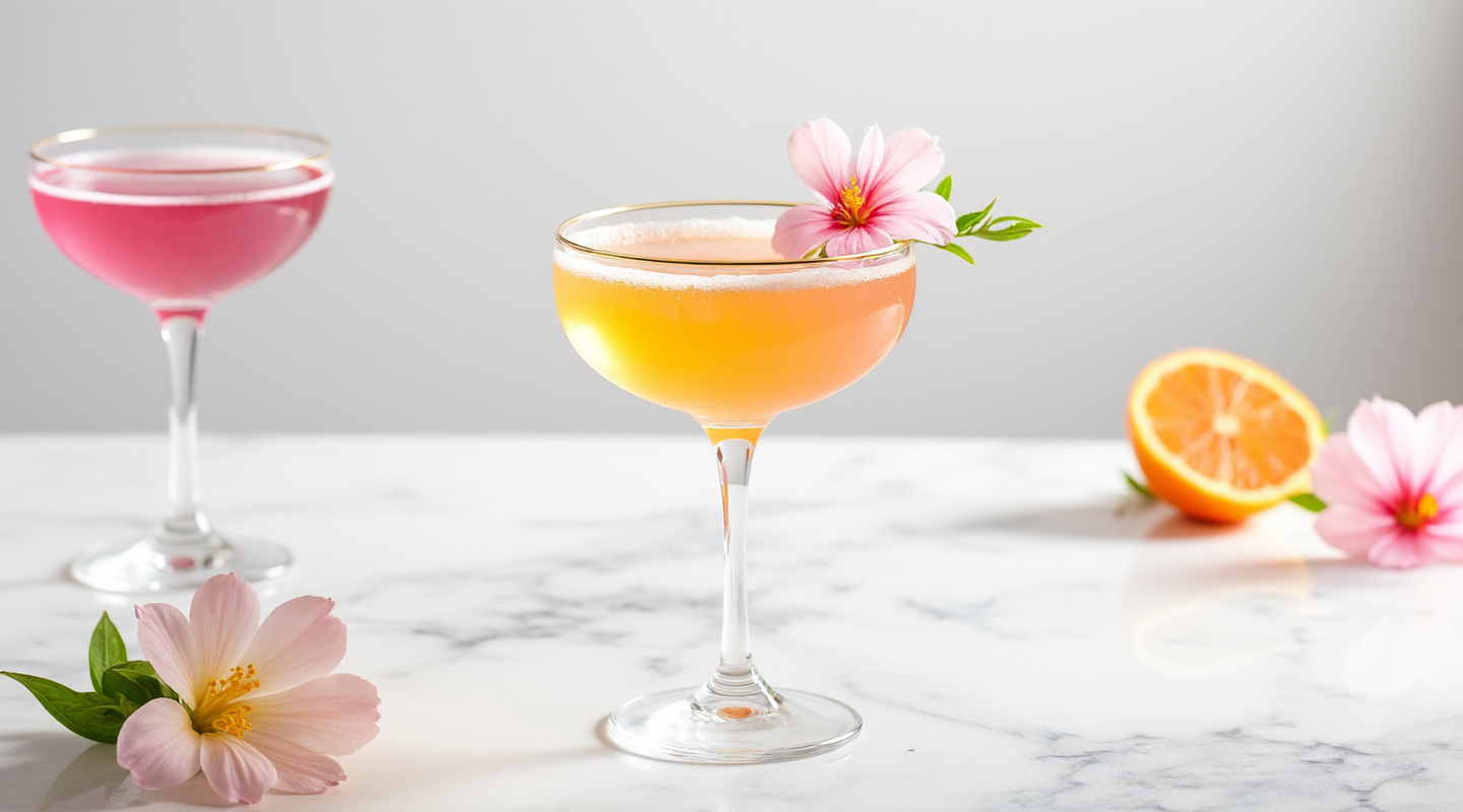 Showgirl Cocktail in a Coupe Glass