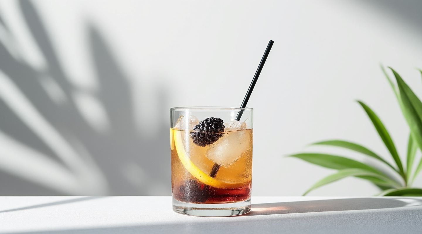 Blackberry Agave Caipirinha