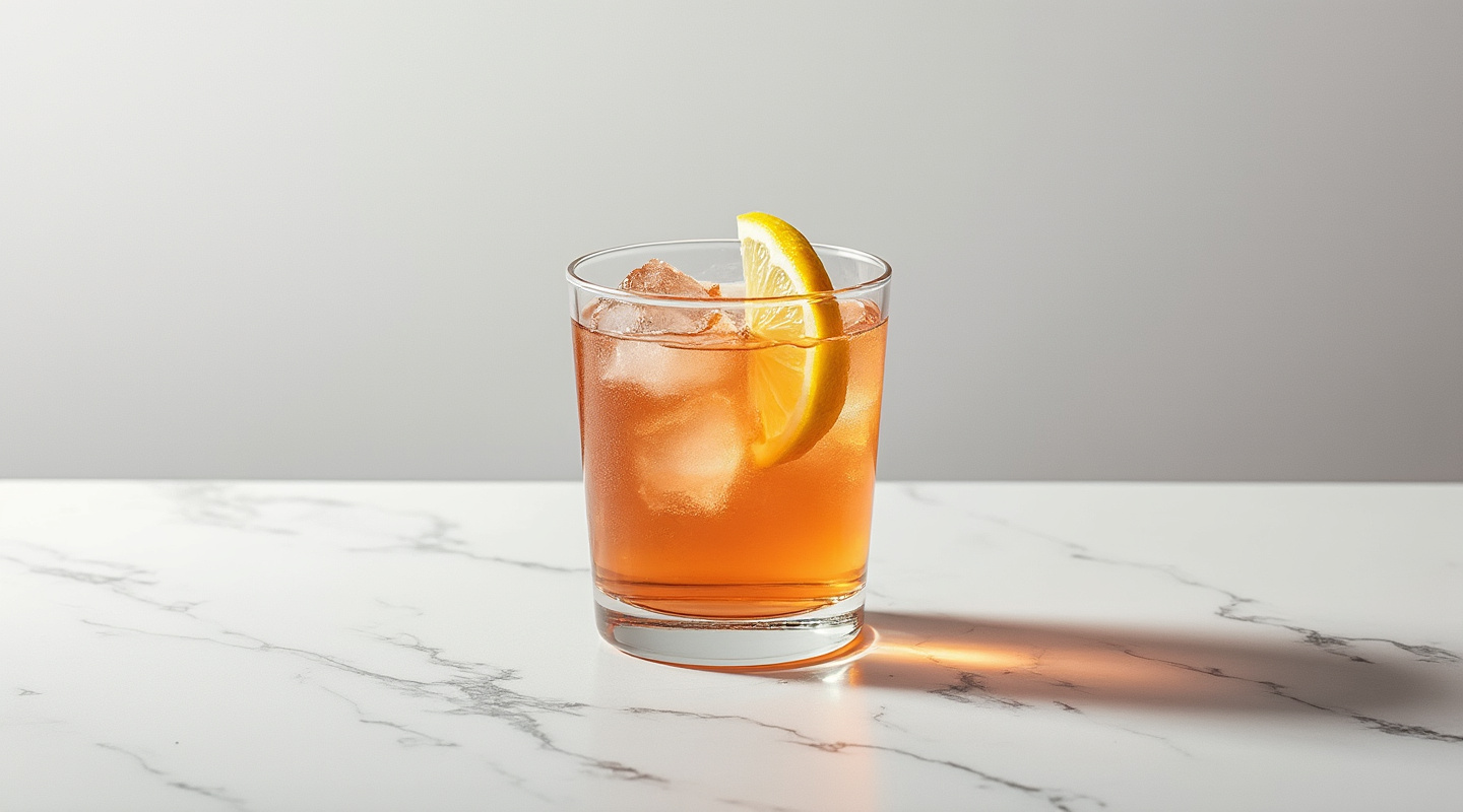 A refreshing citrus cocktail served in a Collins glass, garnished with a lemon slice