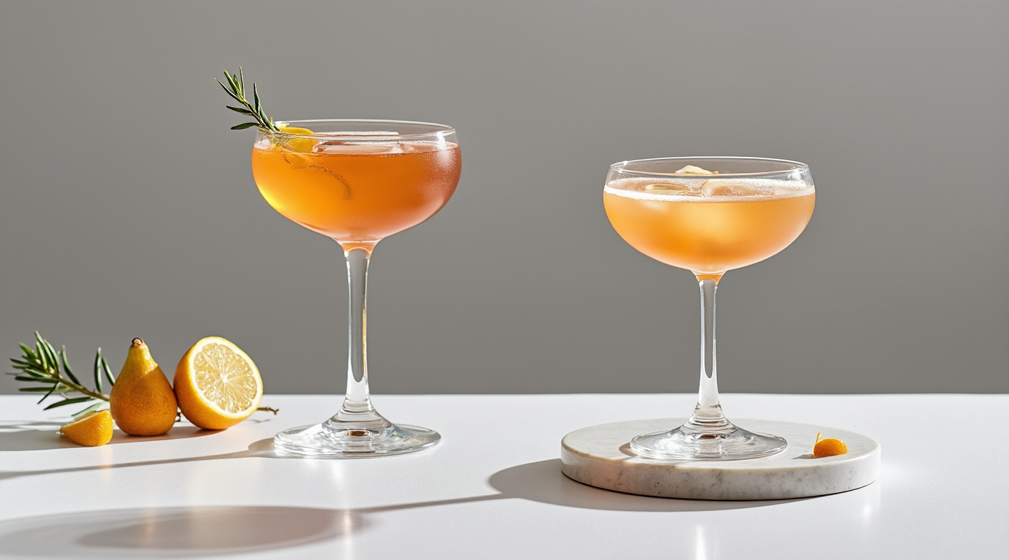 Apicius Cocktail in a Nick & Nora Glass