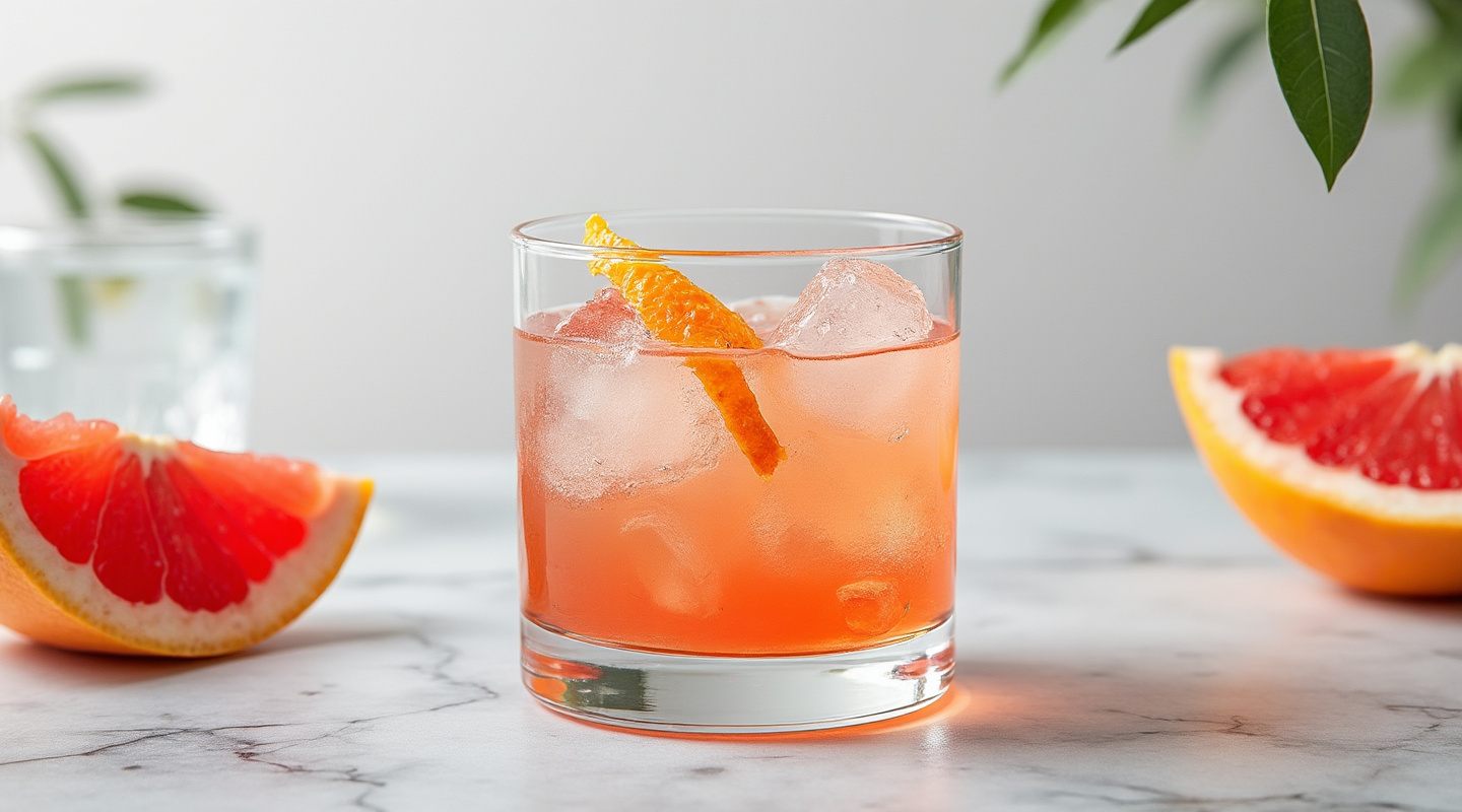 Marguerite No.2 (modern) cocktail with a grapefruit zest twist garnish