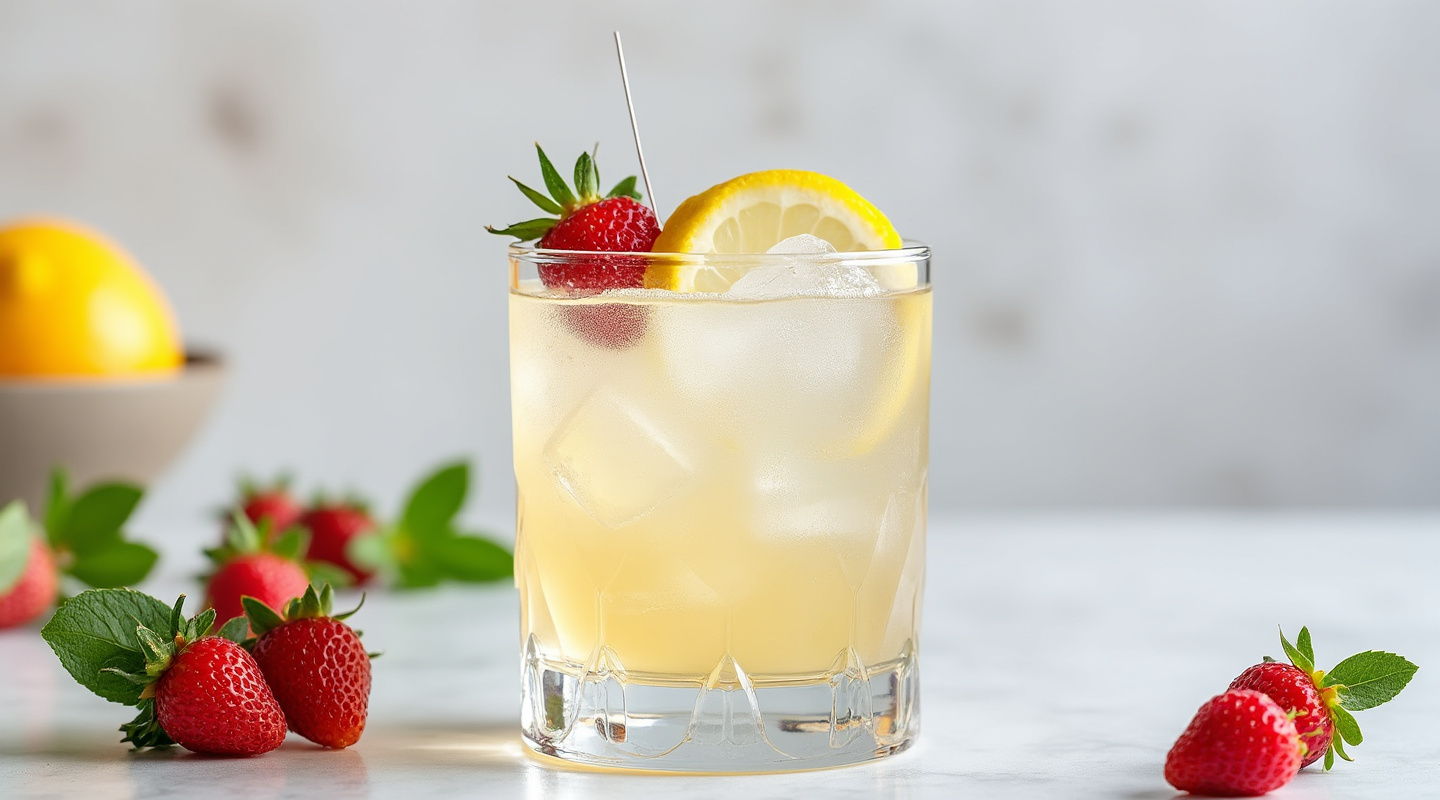 A refreshing Gin Sling served in a glass with a lemon slice