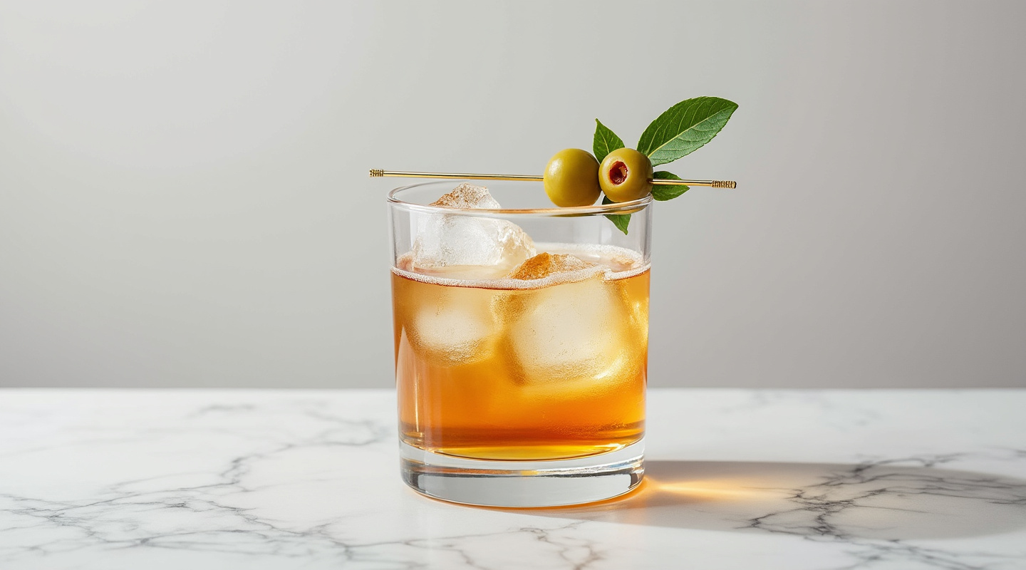 High Kick cocktail served in a Nick & Nora glass