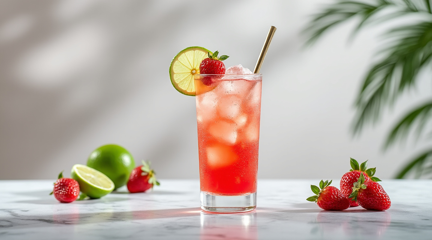 Strawberry Caipirinha cocktail image
