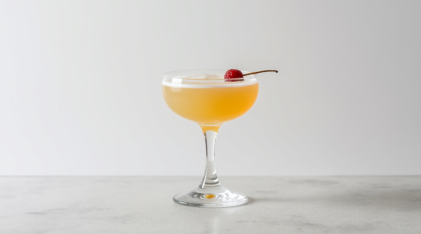 Alexanders Big Brother cocktail in a coupe glass garnished with a physalis