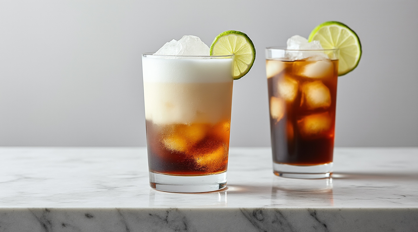 Rum N Coke Float cocktail