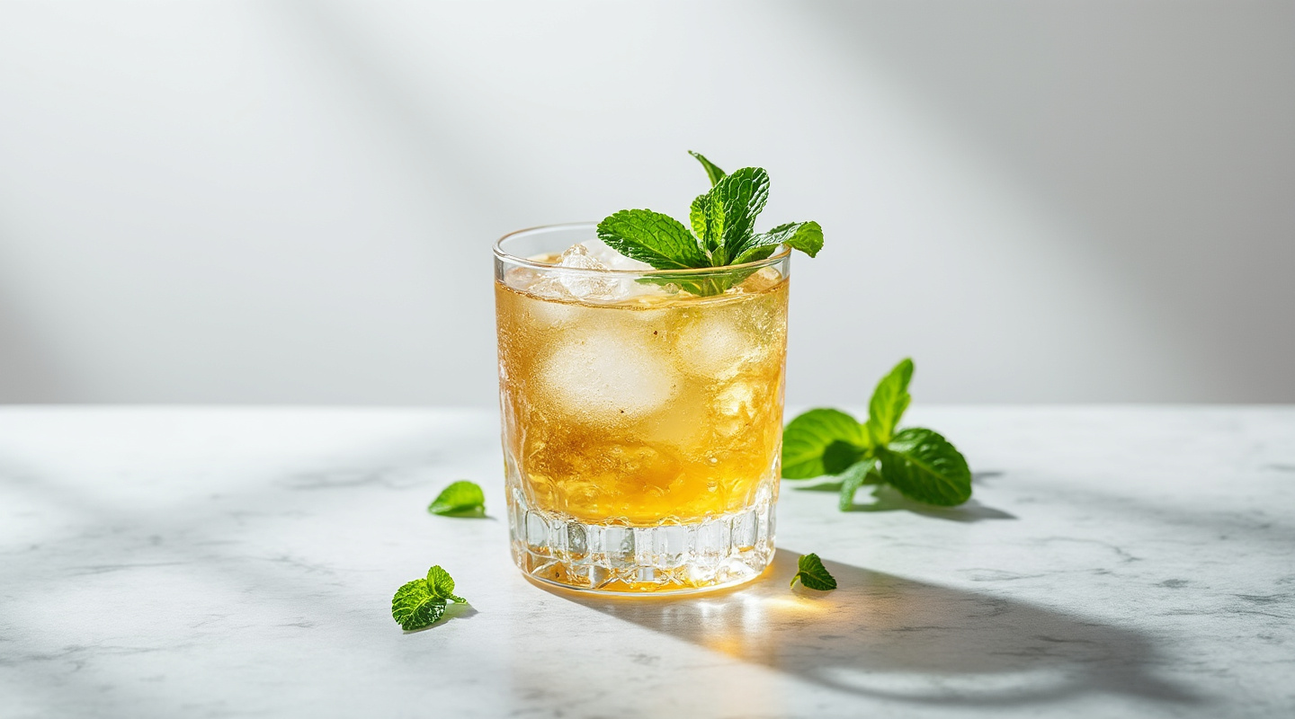 Ancient Mariner cocktail served in a double old-fashioned glass