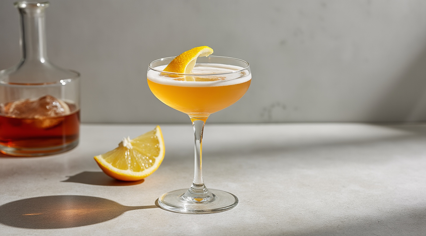 Burnt Fuselage Cocktail in a Coupe Glass