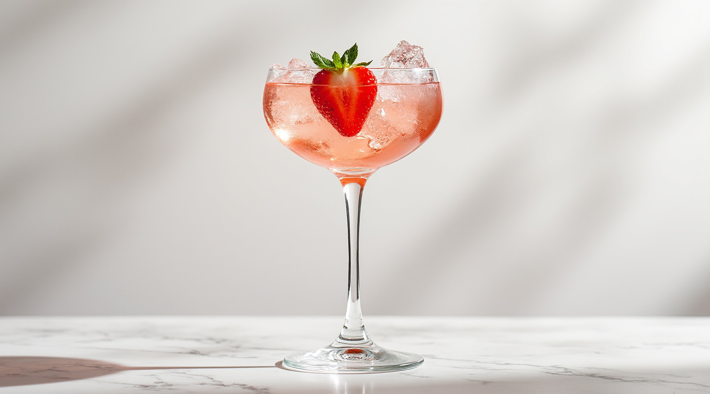 Strawberry Collins Cocktail