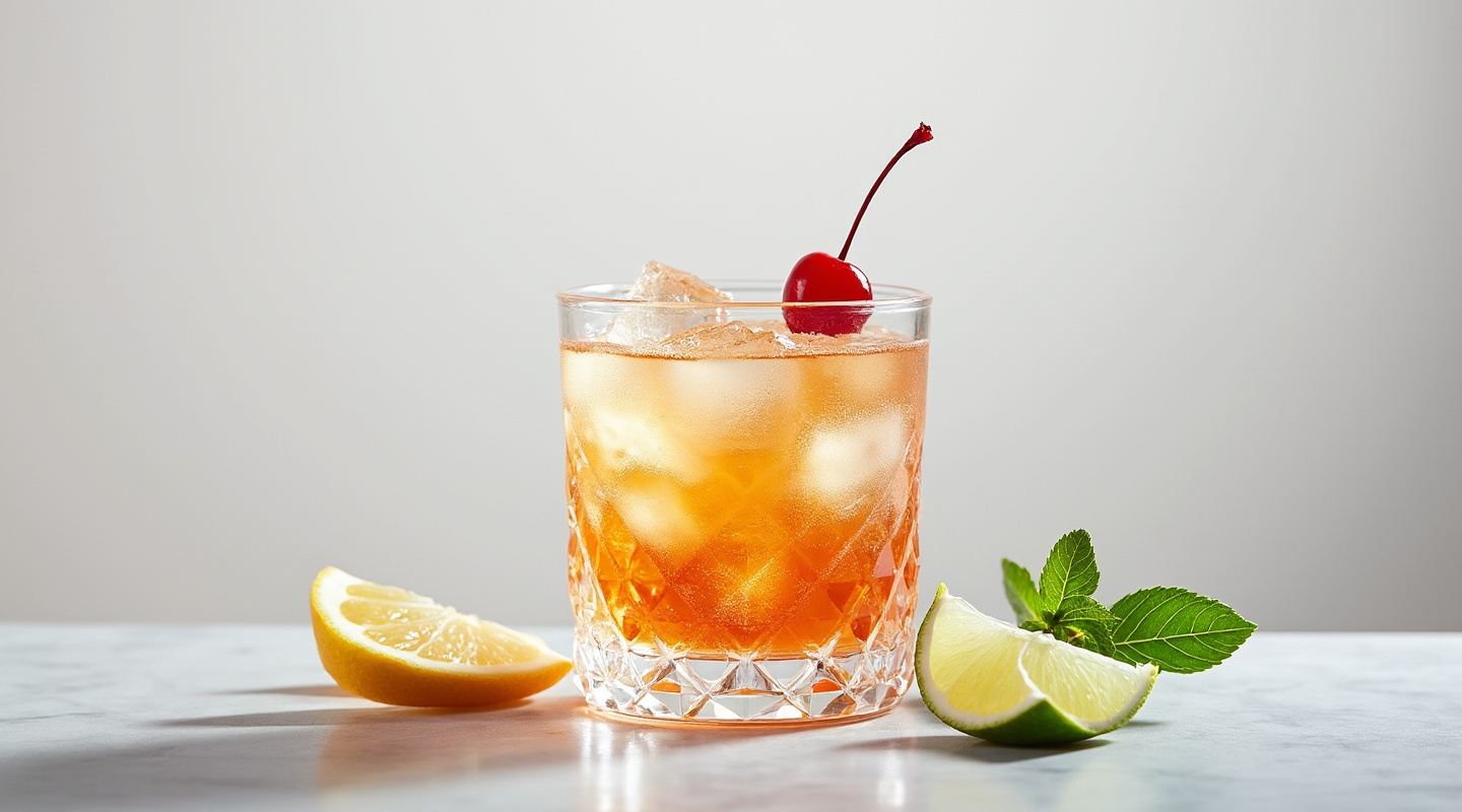 A Jet Pilot cocktail served in a tiki glass with garnish