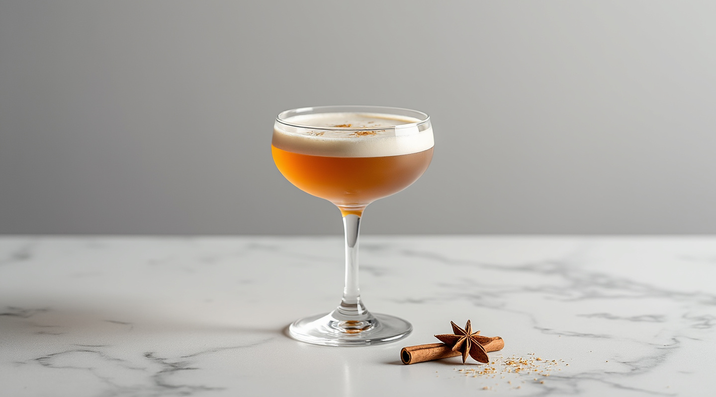 Spiced Alexander cocktail in a glass