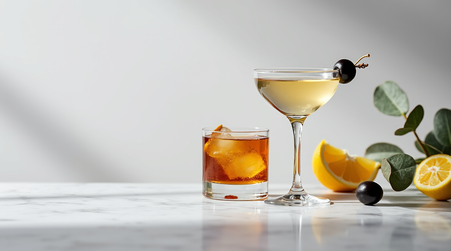 One Sip Martini with an olive garnish