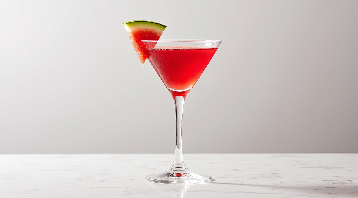 Ripe Red Slice in a chilled Martini glass