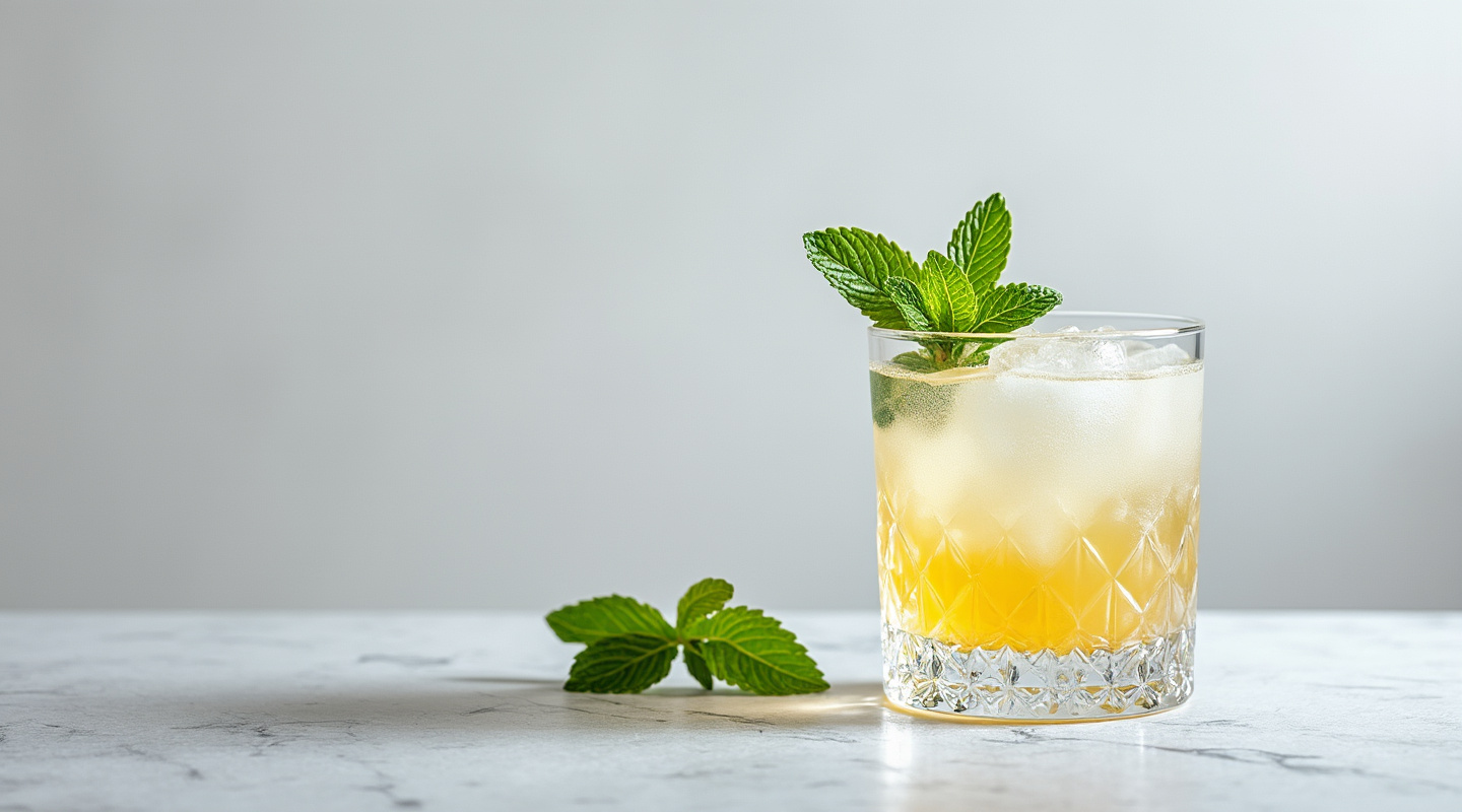 Silver Pineapple cocktail served in a coupe glass