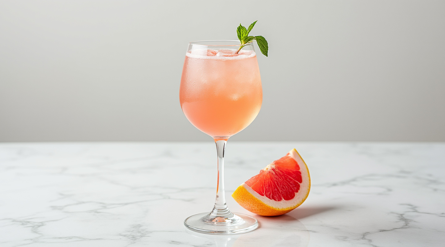 A refreshing Garibaldicus cocktail served in a wine glass