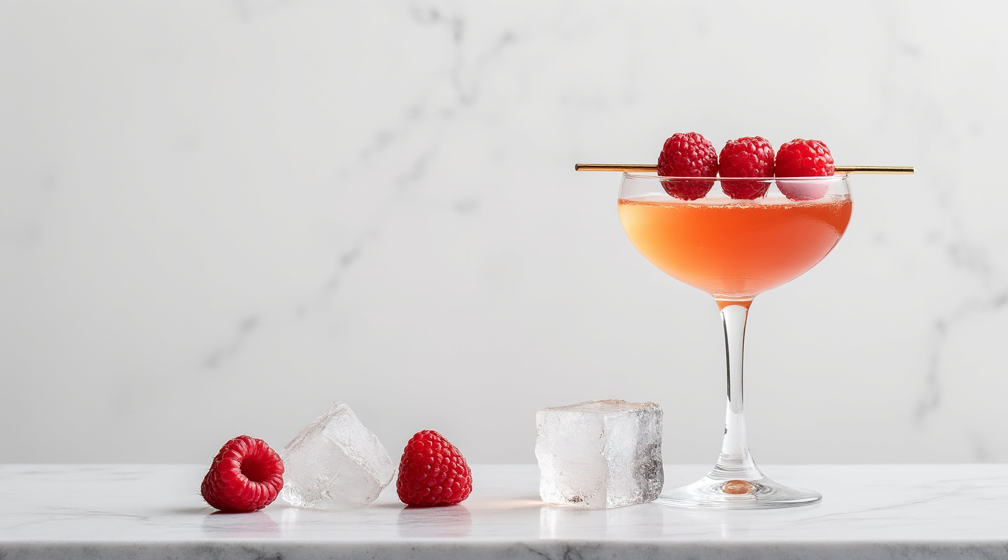 Aventura cocktail in a chilled coupe glass