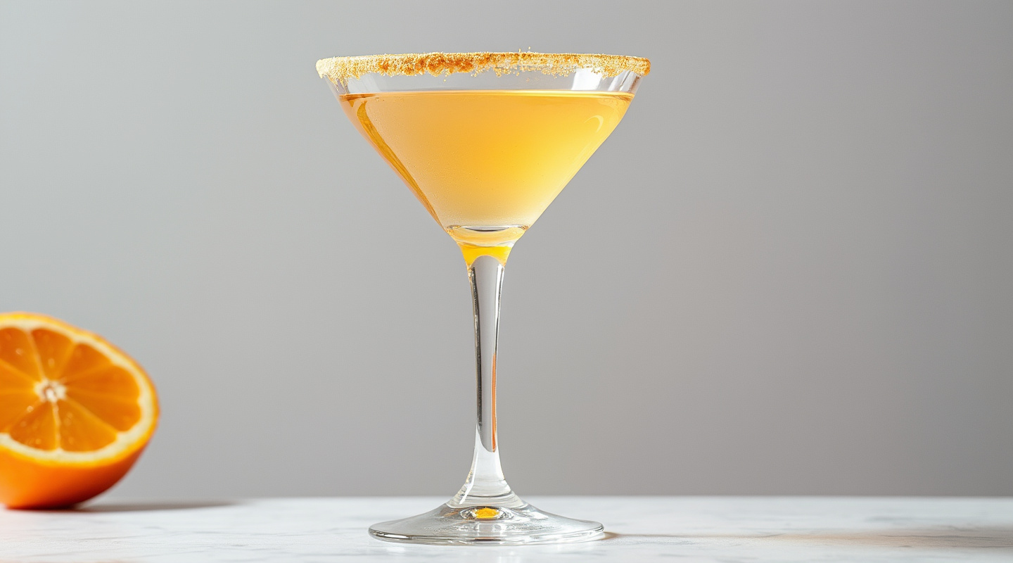Vodka Quarantini cocktail served in a martini glass