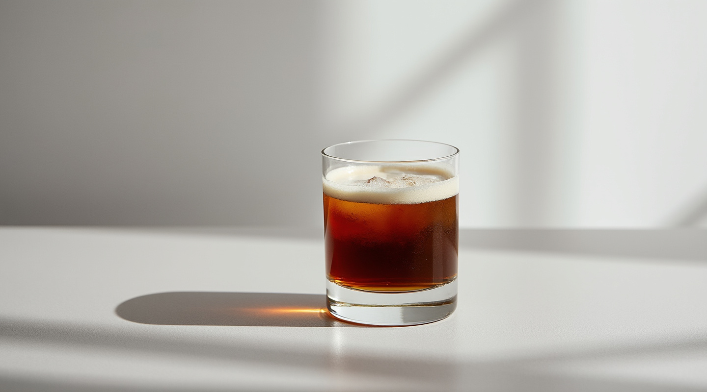 Two shot glasses of Tequesso, one with tequila and one with espresso