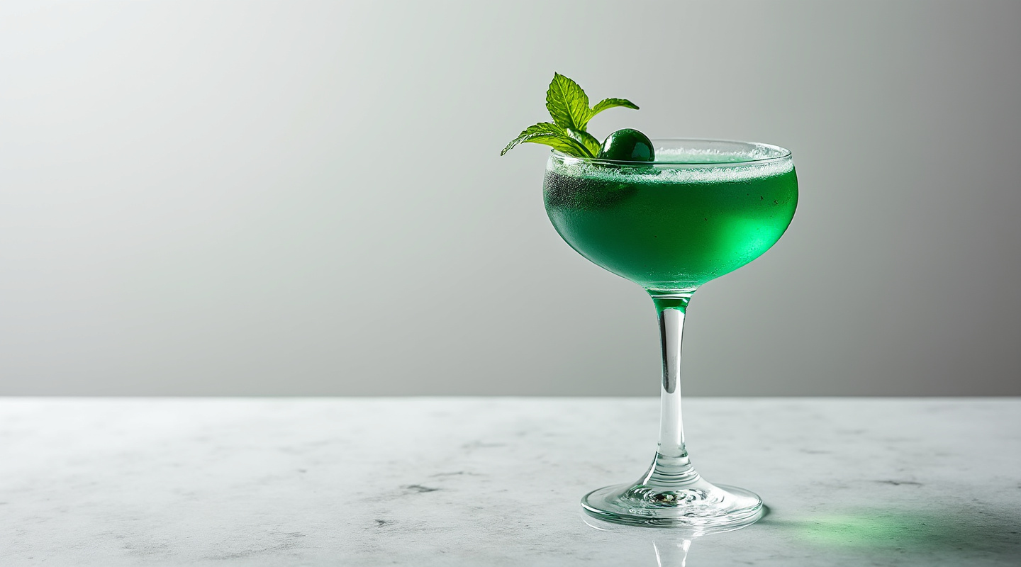 Emerald Manhattan Cocktail