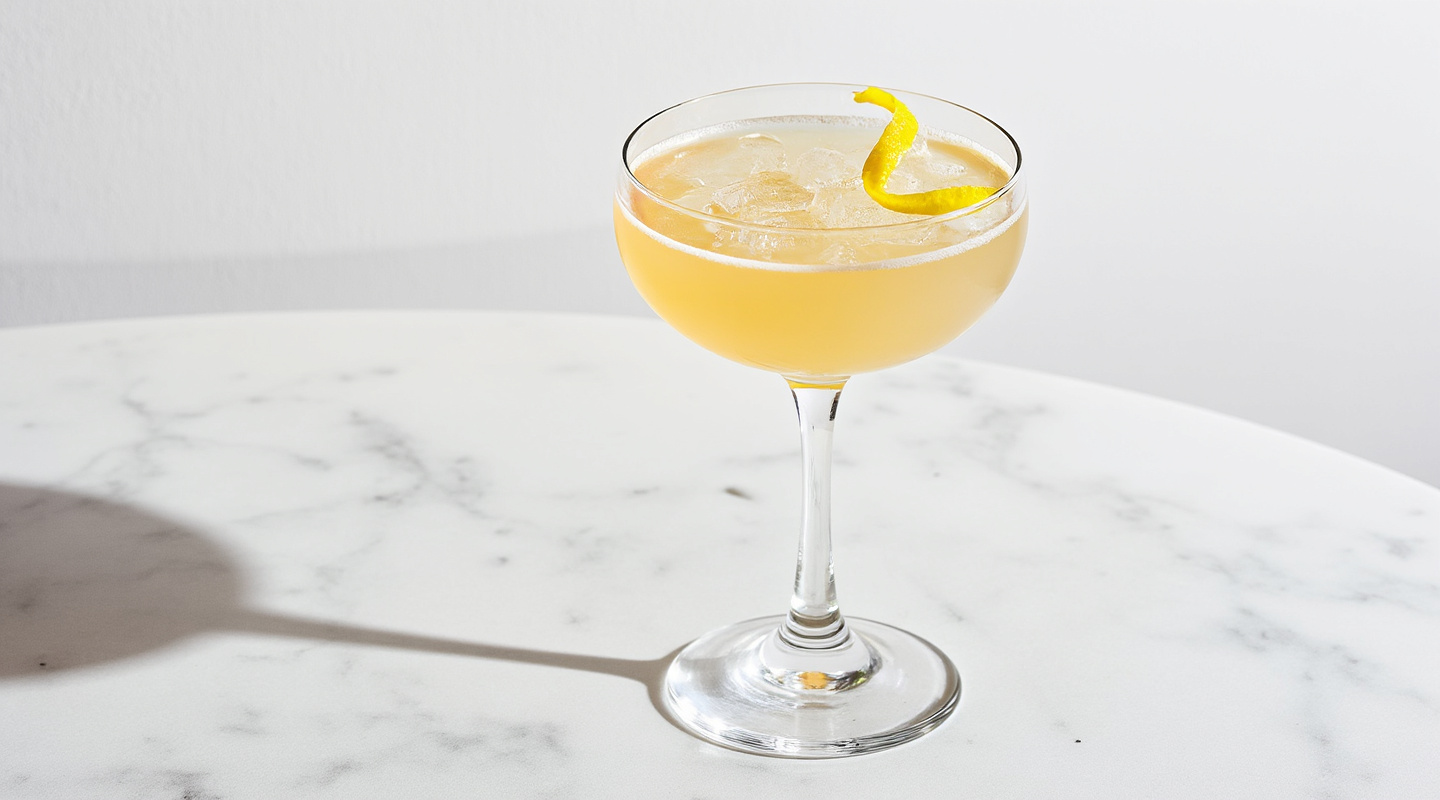 Igloo cocktail in a Coupe glass