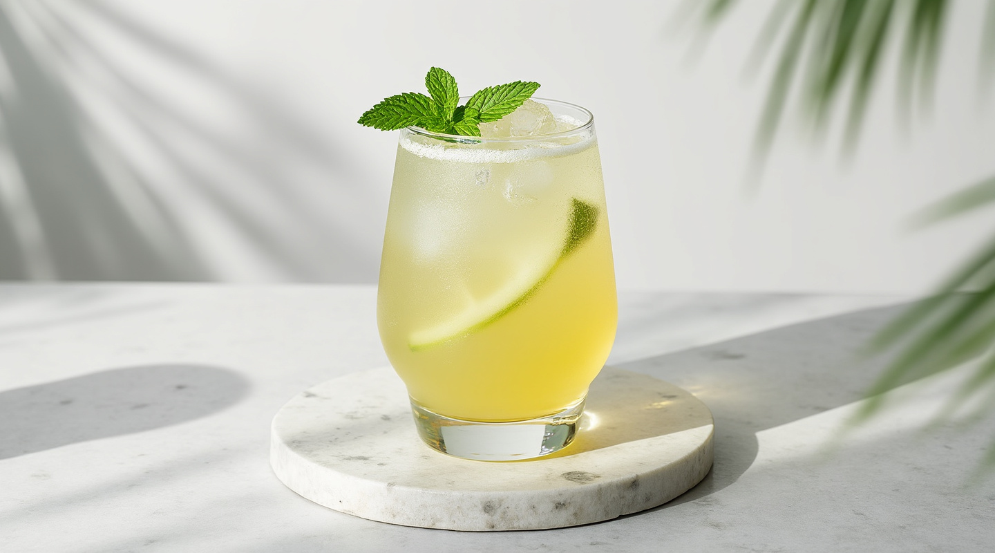 Piña Verde cocktail served in a glass