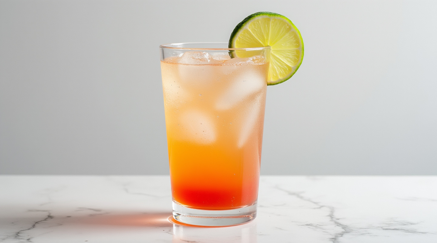 Original Tequila Sunrise Cocktail in a Collins Glass