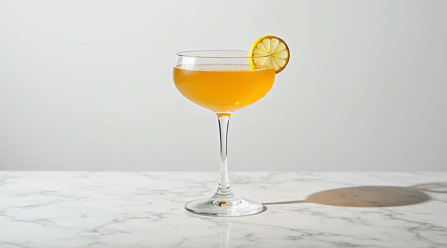 Marigny cocktail in a coupe glass