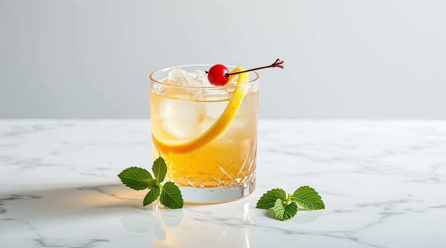 Rum Daisy cocktail with garnish